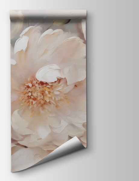 Fototapeta Malowanie białych kwiatów, Fototapety Piwonie, Popularne Fototapety, w02947 - Tapeko.pl