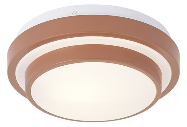 Nowoczesna lampa sufitowa Sienna z białym kloszem 25 cm IP44 - Walden