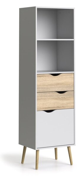 Biały regał Tvilum Oslo, 50 x 171 cm