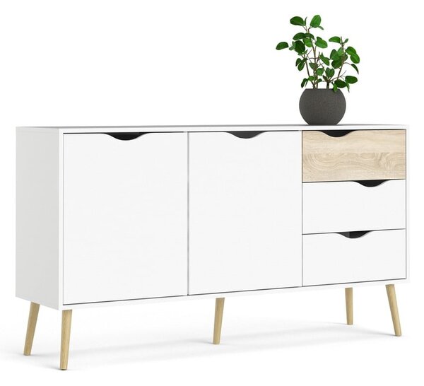 Biała komoda 147x82x39 cm Oslo – Tvilum