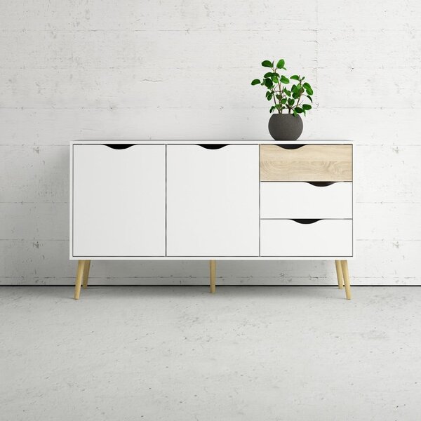 Biała komoda 147x82x39 cm Oslo – Tvilum