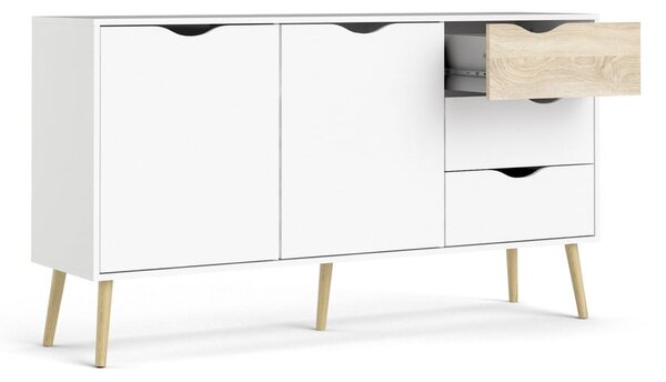 Biała komoda 147x82x39 cm Oslo – Tvilum