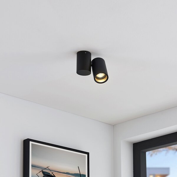 Lampa Sufitowa Arcchio, Gesina, ściemnialny, czarny, salon, metal, nowoczesny