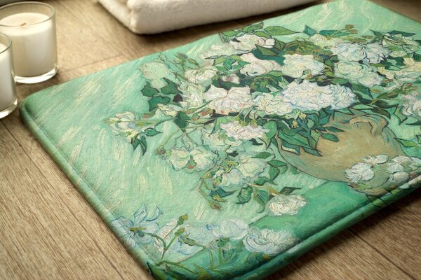Dywanik antypoślizgowy do łazienki Dywanik antypoślizgowy do łazienki Van Gogh Róże