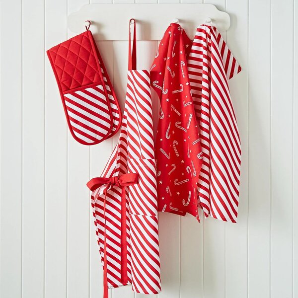 Bawełniana podwójna rękawica kuchenna Candy Cane – Catherine Lansfield
