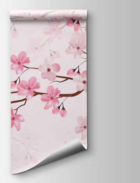 Fototapeta Różowe kwiaty na gałęzi, Fototapety Drzewa, Popularne Fototapety, w03097 - Tapeko.pl
