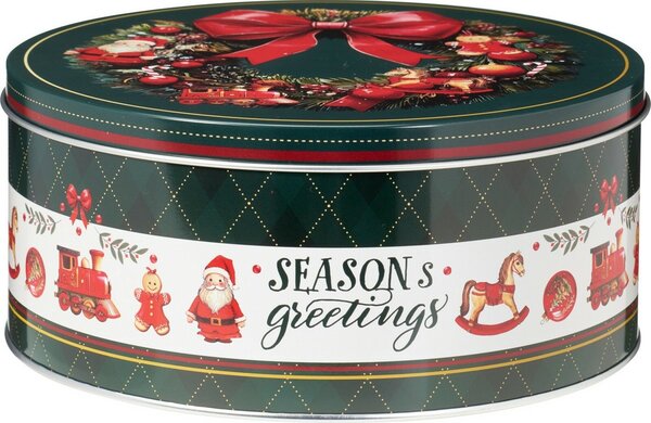 Zestaw 3 blaszanych pojemników świątecznych Seasons Greetings