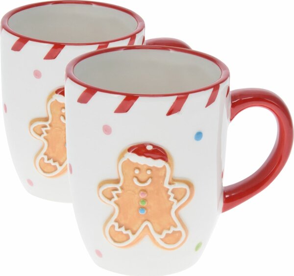Zestaw 2 kubków ceramicznych Pierniczek 330 ml