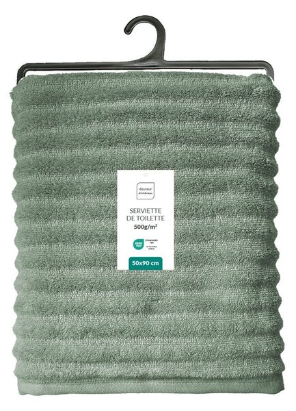 Zielony bawełniany ręcznik frotte 50x90 cm Maya – douceur d'intérieur
