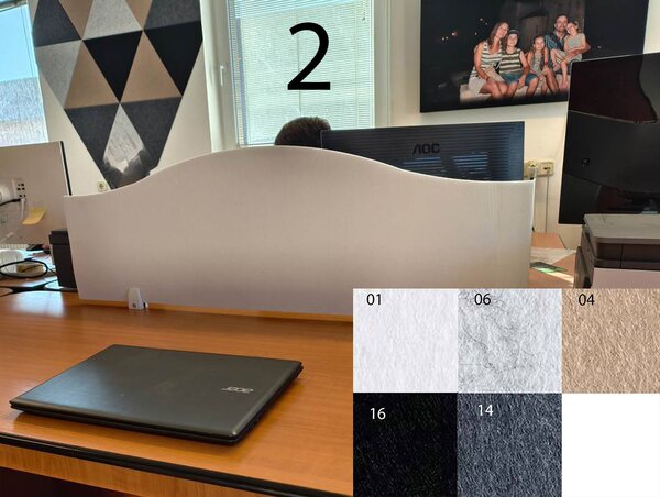 Panel Bilnora 120x40x1,2 cm – Przegroda akustyczna na biurko - Próbka nr 2