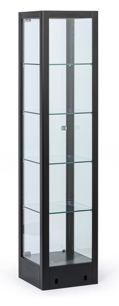 Witryna szklana, 1800 × 400 × 400 mm, czarna