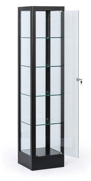 Witryna szklana, 1800 × 400 × 400 mm, czarna