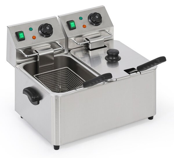 Profesjonalna frytownica elektryczna 2×4L, 2×2000W
