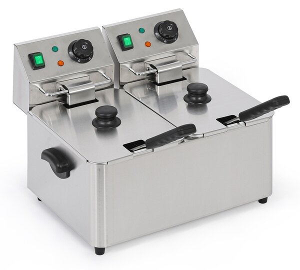 Profesjonalna frytownica elektryczna 2×4L, 2×2000W
