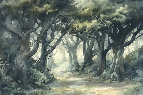 Fototapeta Ścieżka przez las, Fototapety Natura, Popularne Fototapety, w03150 - Tapeko.pl