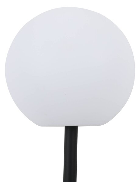 Lampa solarna LED Lago, Ø 30 cm, kula ziemska, szpikulec, biały Lago Lindby, biały / opal, tworzywo sztuczne, nowoczesny