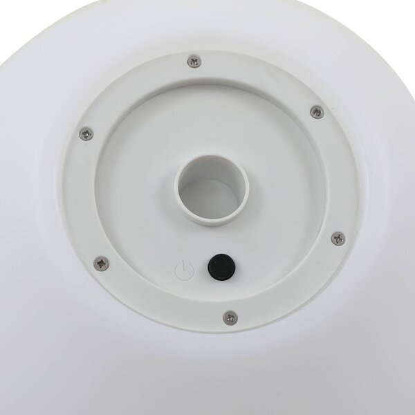 Lampa solarna LED Lago, Ø 25 cm, kula ziemska, szpikulec, biały Lago Lindby, biały / opal, tworzywo sztuczne, nowoczesny