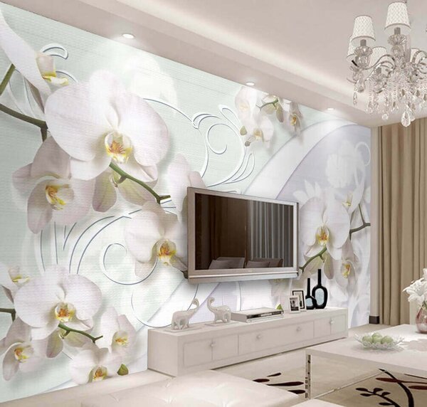 Fototapeta Delikatne orchidee w łagodnych odcieniach, Fototapety Kwiaty, Popularne Fototapety, u04707 - Tapeko.pl