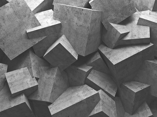 Fototapeta Stos betonowych bloków, Fototapety 3d z figurami, Popularne Fototapety, u08929 - Tapeko.pl