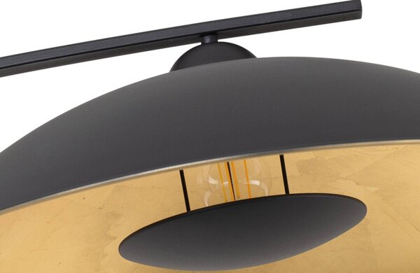 Lampa łukowa - lampa stojąca Emilienne Lindby, czarny, salon / jadalnia, metal, nowoczesny