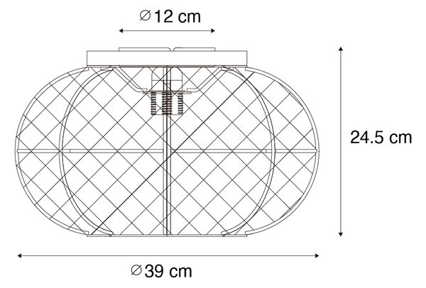 Orientalna lampa sufitowa naturalna - Rob