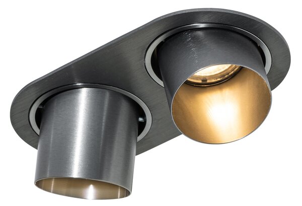 Okrągły podtynkowy reflektor GU10 50 mm 2-punktowy - Installa