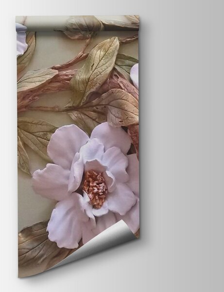 Fototapeta Dekoracja ścienna z kwiatami i liśćmi, Fototapety 3d z kwiatami, Popularne Fototapety, u28623 - Tapeko.pl