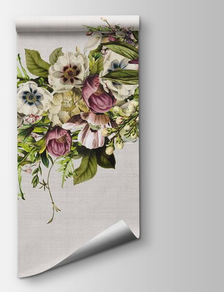 Fototapeta Motyl przelatujący nad bukietem kwiatów, Popularne Fototapety, Popularne Fototapety, u34636 - Tapeko.pl