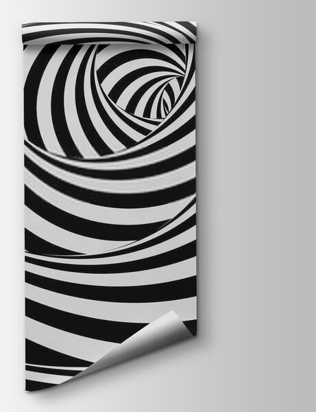Fototapeta Czarno-biały wzór spirali, Fototapety Abstrakcja, Popularne Fototapety, u37165 - Tapeko.pl