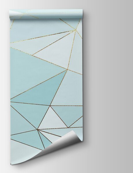 Fototapeta Niebiesko-biały wzór trójkątów, Fototapety Geometryczne, Popularne Fototapety, u46444 - Tapeko.pl