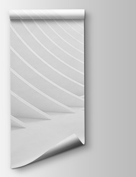 Fototapeta Biała struktura z zakrzywionymi liniami, Nowoczesne Fototapety, Popularne Fototapety, u47894 - Tapeko.pl