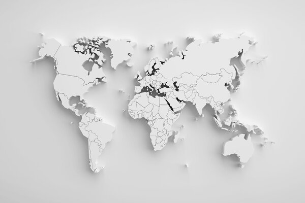 Fototapeta Mapa świata, Fototapety z mapami świata, Popularne Fototapety, u50398 - Tapeko.pl