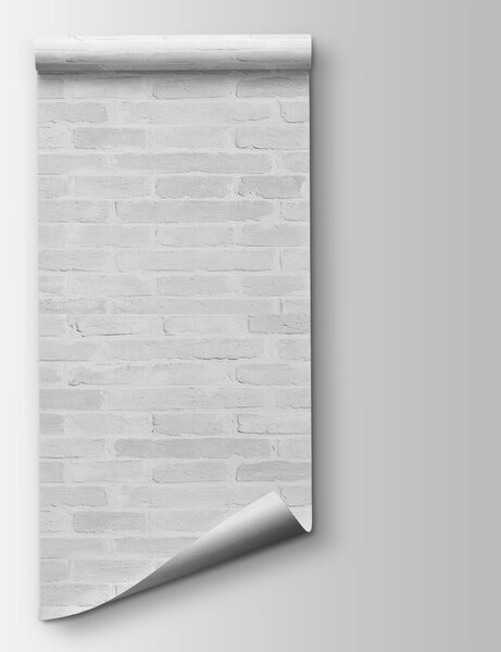 Fototapeta Biały ceglany mur z wieloma prostokątnymi cegłami, Fototapety Kamienie, Popularne Fototapety, u53030 - Tapeko.pl