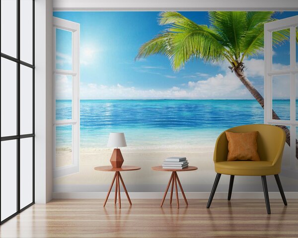 Fototapeta Drzwi otwarte na plażę, Fototapety Las tropikalny, Popularne Fototapety, u54977 - Tapeko.pl