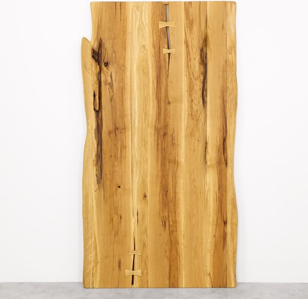 Drzwi przesuwne drewniane dębowe jednoskrzydłowe ONE BOARD RUSTIC olej naturalny