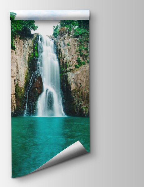 Fototapeta Wodospad w skalistym terenie, Fototapety Natura, Popularne Fototapety, u55191 - Tapeko.pl