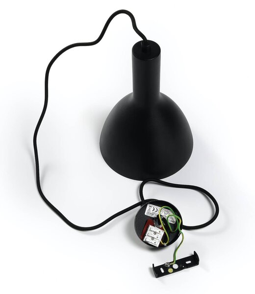 Lampa wisząca Cosmina Arcchio, możliwość ściemniania, czarny, kuchnia, metal, nowoczesny