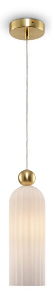 Campana - Lampa Wisząca 35cm 1xE14 Złoty Mlecznobiały
