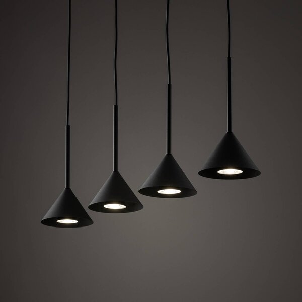 Lampa wisząca Cono TK Lighting, możliwość ściemniania, czarny, salon / jadalnia, metal, nowoczesny