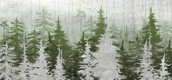 Fototapeta Grupa drzew w lesie, Fototapety Natura, Popularne Fototapety, u93516 - Tapeko.pl