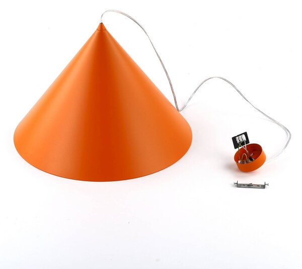 Żyrandol Cono, 1-punktowa, Ø 50 cm, pomarańczowa, E27 Cono TK Lighting, możliwość ściemniania, żółty / pomarańczowy, salon / jadalnia, metal, nowoczesny
