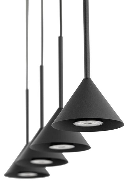 Lampa wisząca Cono TK Lighting, możliwość ściemniania, czarny, salon / jadalnia, metal, nowoczesny