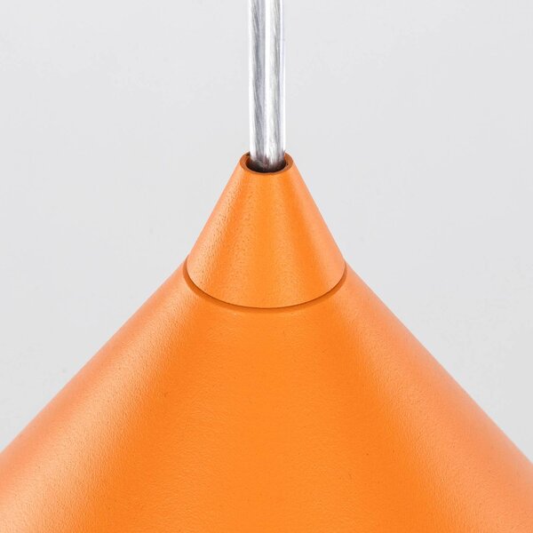Żyrandol Cono, 1-punktowa, Ø 50 cm, pomarańczowa, E27 Cono TK Lighting, możliwość ściemniania, żółty / pomarańczowy, salon / jadalnia, metal, nowoczesny