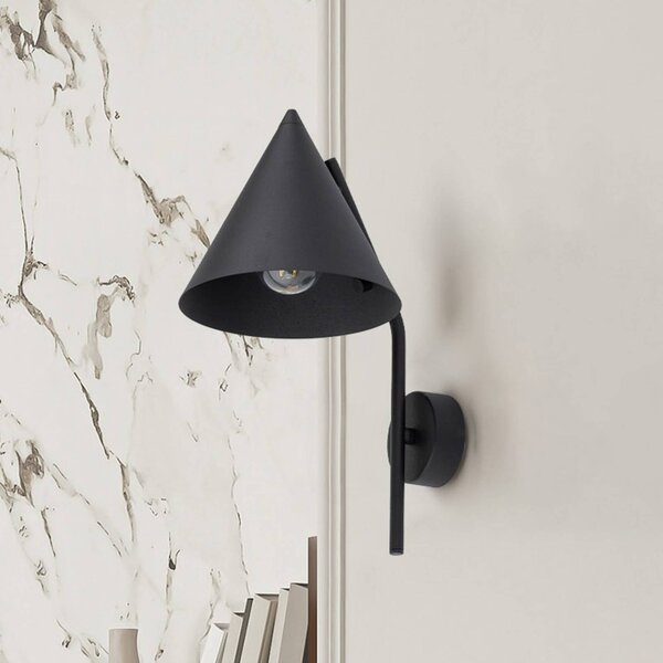 Kinkiet Cono TK Lighting, możliwość ściemniania, czarny, salon / jadalnia, metal, nowoczesny