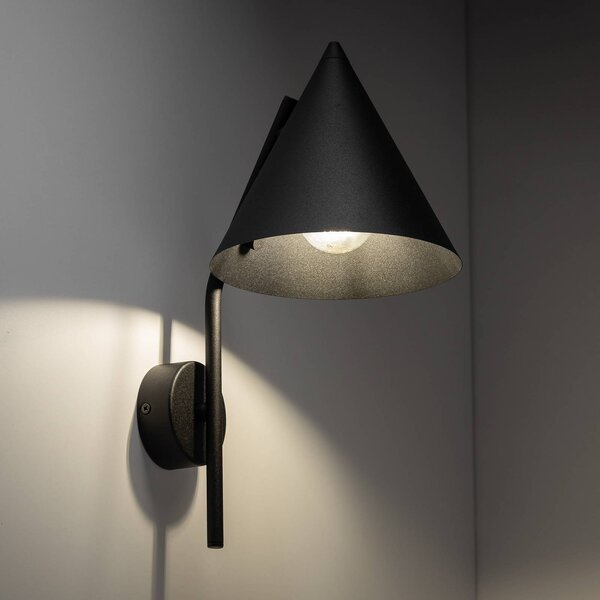 Kinkiet Cono TK Lighting, możliwość ściemniania, czarny, salon / jadalnia, metal, nowoczesny