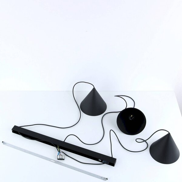 Lampa wisząca Cono TK Lighting, możliwość ściemniania, czarny, salon / jadalnia, metal, nowoczesny