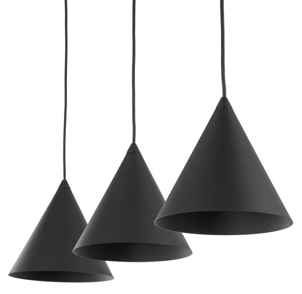 Lampa wisząca Cono TK Lighting, możliwość ściemniania, czarny, salon / jadalnia, metal, nowoczesny