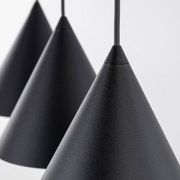 Lampa wisząca Cono TK Lighting, możliwość ściemniania, czarny, salon / jadalnia, metal, nowoczesny