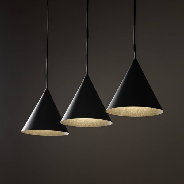 Lampa wisząca Cono TK Lighting, możliwość ściemniania, czarny, salon / jadalnia, metal, nowoczesny
