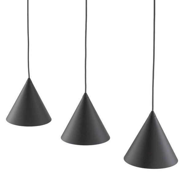 Lampa wisząca Cono TK Lighting, możliwość ściemniania, czarny, salon / jadalnia, metal, nowoczesny